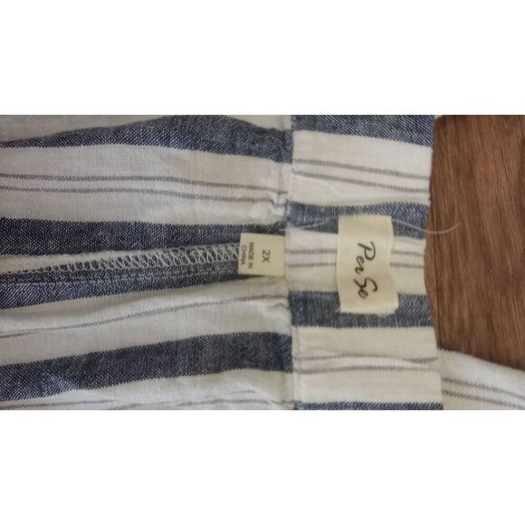 NWT Per Se wide leg, linen blend, capri pants. drawstring, beachy size 2X - Picture 5 of 6